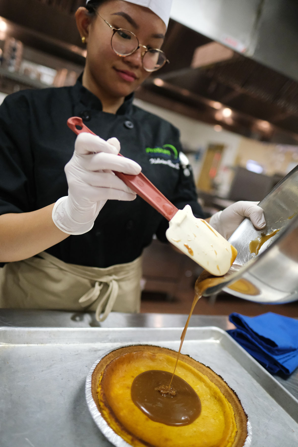 A pumpkin cheesecake recipe from Okkodo's ProStart kitchen